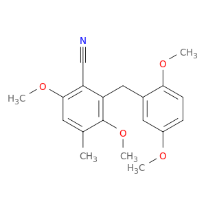 Benzonitrile, 2-[(2,5-dimethoxyphenyl)methyl]-3,6-dimethoxy-4-methyl-