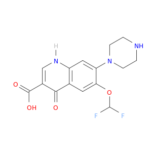 3-Quinolinecarboxylicacid, 6-(difluoromethoxy)-1,4-dihydro-4-oxo-7-(1-piperazinyl)-