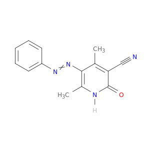 3-Pyridinecarbonitrile, 1,2-dihydro-4,6-dimethyl-2-oxo-5-(phenylazo)-
