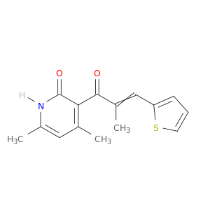 4,6-DIMETHYL-3-[2-METHYL-3-(2-THIENYL)ACRYLOYL]-2(1H)-PYRIDINONE