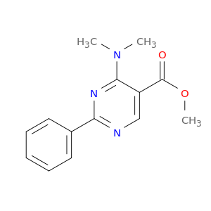 5-Pyrimidinecarboxylic acid, 4-(dimethylamino)-2-phenyl-, methyl ester