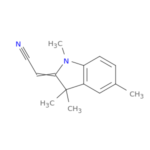 Acetonitrile, (1,3-dihydro-1,3,3,5-tetramethyl-2H-indol-2-ylidene)-