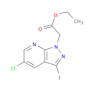 1H-Pyrazolo[3,4-b]pyridine-1-acetic acid, 5-chloro-3-iodo-, ethyl ester