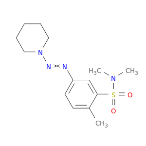 Benzenesulfonamide, N,N,2-trimethyl-5-(1-piperidinylazo)-
