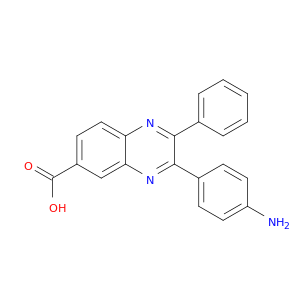 6-Quinoxalinecarboxylic acid, 3-(4-aminophenyl)-2-phenyl-