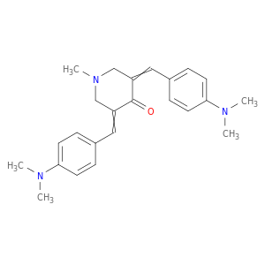 3,5-bis[(4-dimethylaminophenyl)methylidene]-1-methyl-piperidin-4-one