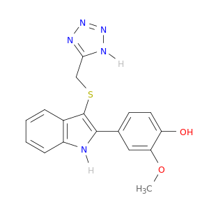 2-METHOXY-4-(3-((1H-TETRAZOL-5-YLMETHYL)THIO)-1H-INDOL-2-YL)PHENOL