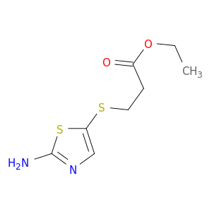 Propanoic acid, 3-[(2-amino-5-thiazolyl)thio]-, ethyl ester