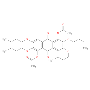 9,10-Anthracenedione, 1,5-bis(acetyloxy)-2,3,6,7-tetrabutoxy-