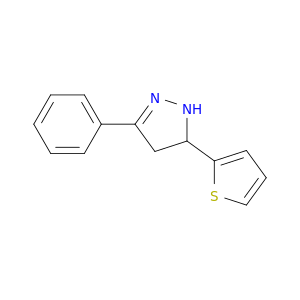 1H-Pyrazole, 4,5-dihydro-3-phenyl-5-(thienyl)-