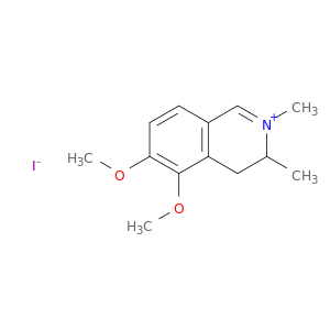 Isoquinolinium, 3,4-dihydro-5,6-dimethoxy-2,3-dimethyl-, iodide