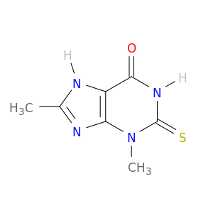 6H-Purin-6-one, 1,2,3,7-tetrahydro-3,8-dimethyl-2-thioxo-