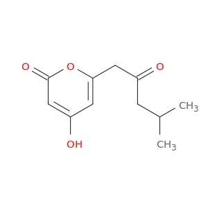 2H-Pyran-2-one, 4-hydroxy-6-(4-methyl-2-oxopentyl)-