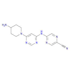 5-((6-(4-Aminopiperidin-1-yl)pyrimidin-4-yl)amino)pyrazine-2-carbonitrile