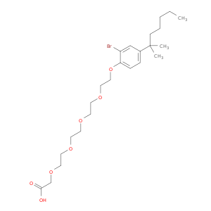 3,6,9,12-Tetraoxatetradecanoicacid, 14-[bromo-4-(1,1-dimethylhexyl)phenoxy]- (9CI)