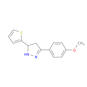 1H-Pyrazole, 4,5-dihydro-3-(4-methoxyphenyl)-5-(thienyl)-