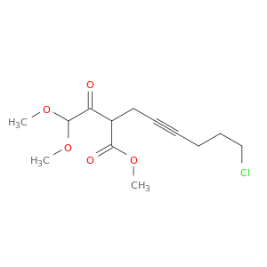 4-Octynoic acid, 8-chloro-2-(dimethoxyacetyl)-, methyl ester
