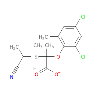 Acetic acid,2-(2,4-dichloro-6-methylphenoxy)-, (1-cyanoethyl)dimethylsilyl ester