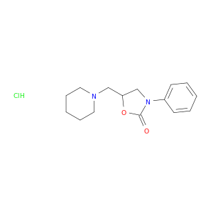 2-Oxazolidinone,3-phenyl-5-(1-piperidinylmethyl)-, hydrochloride (1:1)