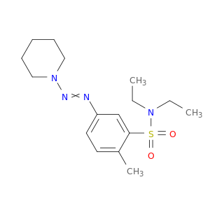 Benzenesulfonamide, N,N-diethyl-2-methyl-5-(1-piperidinylazo)-