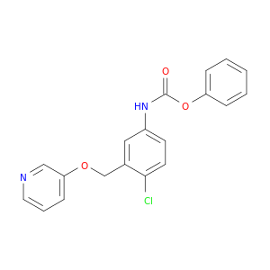 Carbamic acid, [4-chloro-3-[(3-pyridinyloxy)methyl]phenyl]-, phenyl ester
