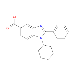 1H-Benzimidazole-5-carboxylic acid, 1-cyclohexyl-2-phenyl-