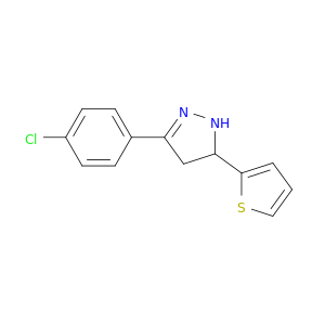 1H-Pyrazole, 3-(4-chlorophenyl)-4,5-dihydro-5-(thienyl)-
