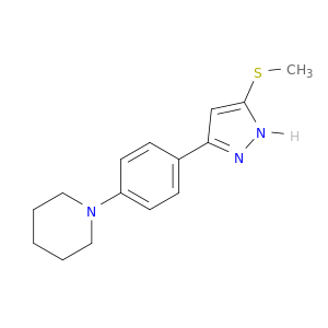 Piperidine, 1-[4-[5-(methylthio)-1H-pyrazol-3-yl]phenyl]-