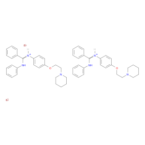 ((PHENYLAMINO)-PHENYL-METHYLIDENE)-[4-[2-(3,4,5,6-TETRAHYDRO-2H-PYRIDIN-1-YL )ETHOXY]PHENYL]AZANIUM DIBROMIDE