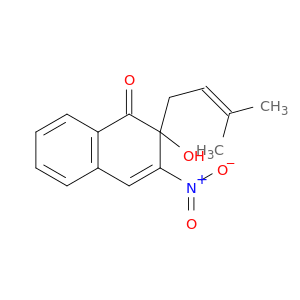 1(2H)-Naphthalenone, 2-hydroxy-2-(3-methyl-2-butenyl)-3-nitro-