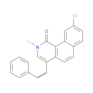 Benz[h]isoquinolin-1(2H)-one, 9-chloro-4-(2-phenylethenyl)-