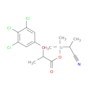 Propanoic acid,2-(3,4,5-trichlorophenoxy)-, (1-cyanoethyl)dimethylsilyl ester