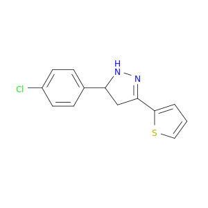 1H-Pyrazole, 5-(4-chlorophenyl)-4,5-dihydro-3-(thienyl)-