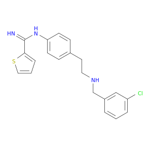 2-Thiophenecarboximidamide, N-[4-[2-[[(3-chlorophenyl)methyl]amino]ethyl]phenyl]-