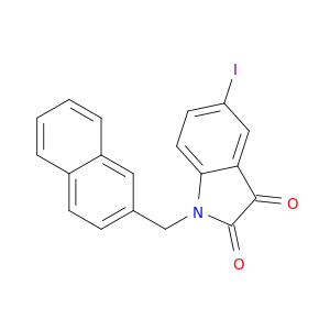 1H-Indole-2,3-dione, 5-iodo-1-(2-naphthalenylmethyl)-