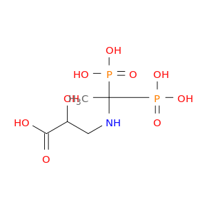 Propanoic acid, 3-[(1,1-diphosphonoethyl)amino]-2-hydroxy-