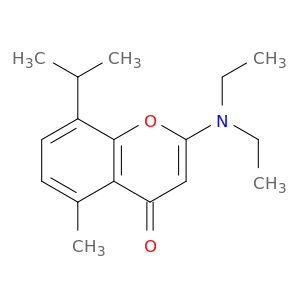 4H-1-Benzopyran-4-one, 2-(diethylamino)-5-methyl-8-(1-methylethyl)-