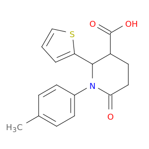 1-(4-甲基苯基)-6-氧代-2-(2-噻吩基)-3-哌啶羧酸