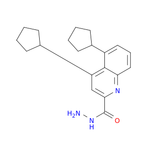 2-Quinolinecarboxylic acid, 4,5-dicyclopentyl-, hydrazide