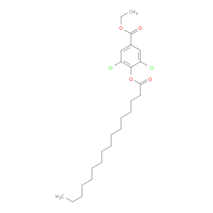 Benzoic acid, 3,5-dichloro-4-[(1-oxohexadecyl)oxy]-, ethyl ester