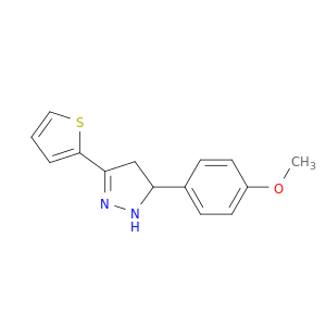 1H-Pyrazole, 4,5-dihydro-5-(4-methoxyphenyl)-3-(thienyl)-