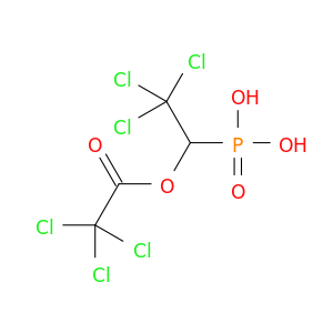 Acetic acid, trichloro-, 2,2,2-trichloro-1-phosphonoethyl ester