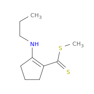 1-Cyclopentene-1-carbodithioic acid, 2-(propylamino)-, methyl ester