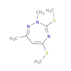 2H-1,2,4-Triazepine, 2,7-dimethyl-3,5-bis(methylthio)-