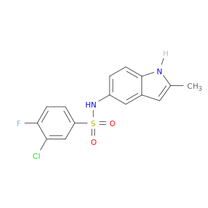 3-chloro-4-fluoro-N-(2-methyl-1H-indol-5-yl)benzenesulfonamide