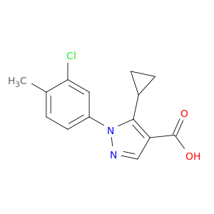 1-(3-氯-4-甲基苯基)-5-环丙基-1H-吡唑-4-羧酸