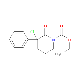 1-Piperidinecarboxylic acid, 3-chloro-2-oxo-3-phenyl-, ethyl ester
