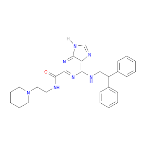 9H-PURINE-2-CARBOXAMIDE, 6-[(2,2-DIPHENYLETHYL)AMINO]-N-[2-(1-PIPERIDINYL)ETHYL]-