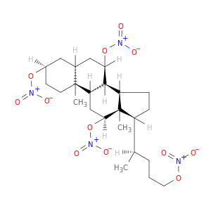 5b-Cholane-3a,7a,12a,24-tetrol, tetranitrate (8CI)