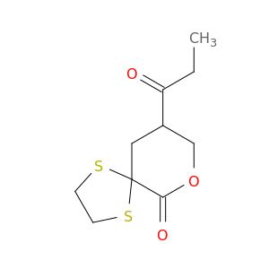 7-Oxa-1,4-dithiaspiro[4.5]decan-6-one, 9-(1-oxopropyl)-